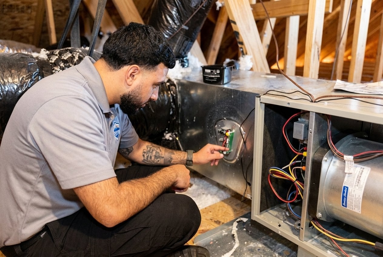 Furnace internal components inspection and service