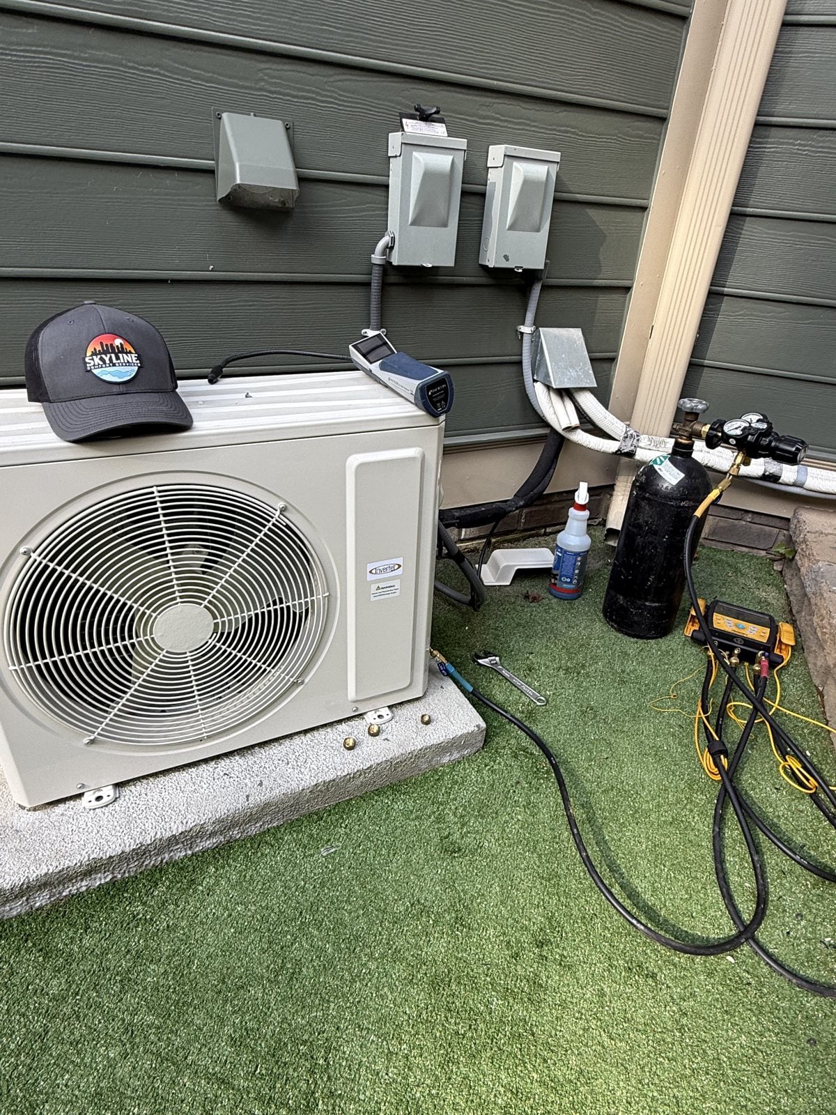 Mini-split unit installed by Skyline technicians