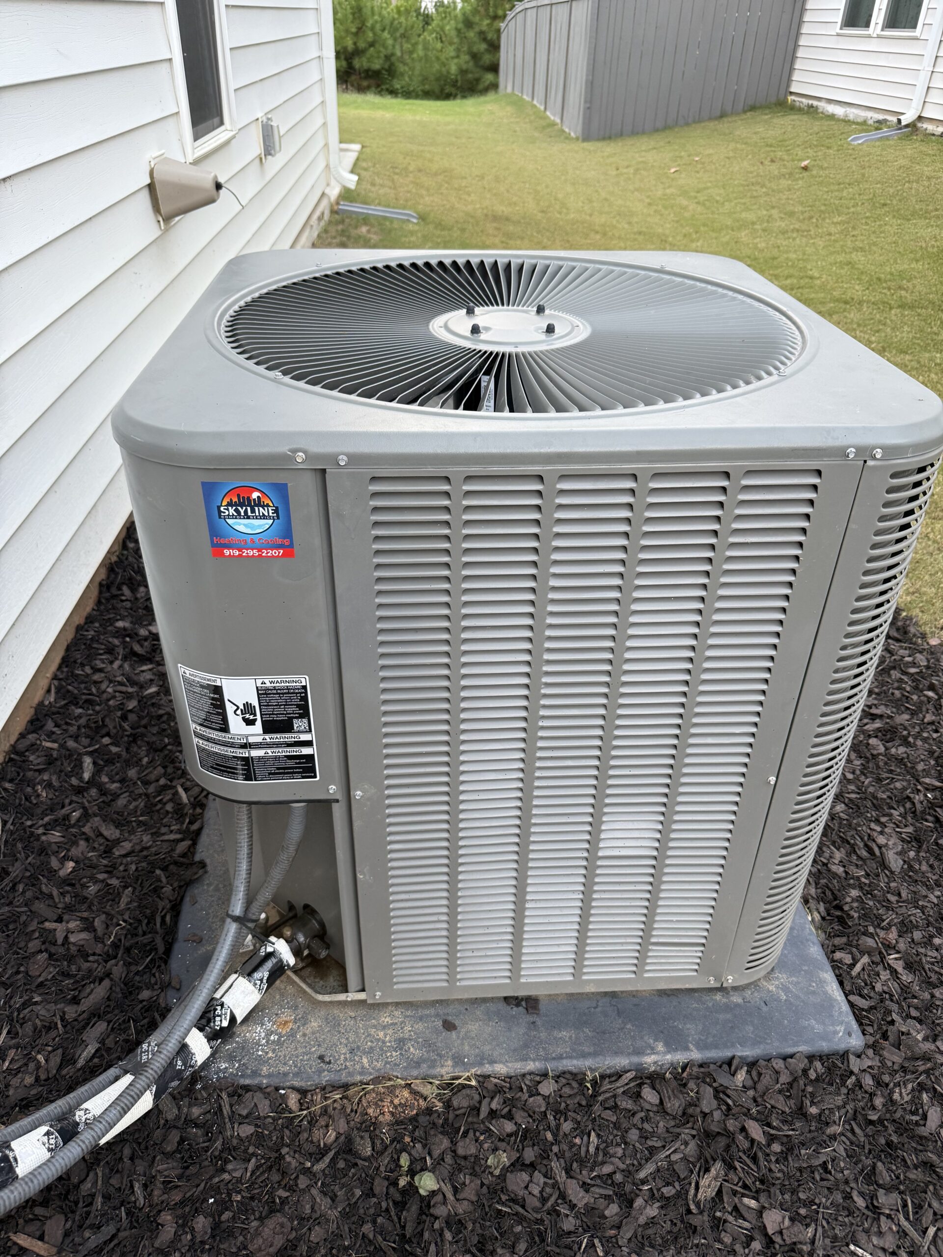 Clean outdoor condenser unit